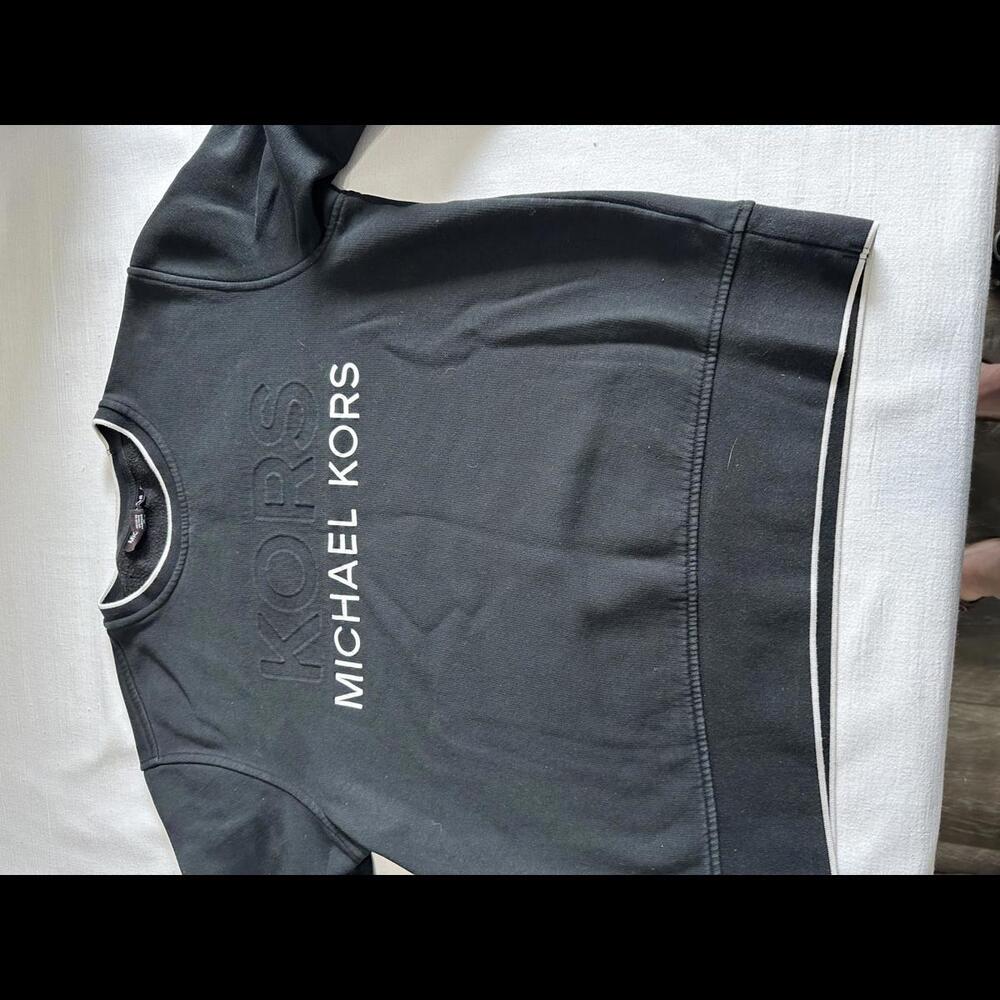 Michael Kors Black Sweatshirt with Embossed Logo
